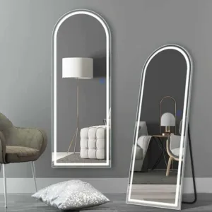 HE21-1 Arched Design Touch Screen Bluetooth Smart LED Full Length Mirror With Lights